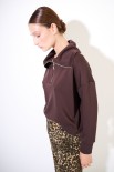 FELPA MANICA LUNGA CON ZIP MORO