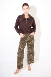 FELPA MANICA LUNGA CON ZIP MORO