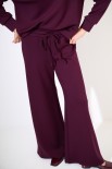 PANTA PALAZZO CON ELASTICO E LACCIO VINO