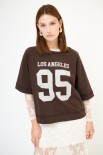 T-SHIRT MANICA 3/4 STAMPA LOS ANGELES 95 NUTELLA