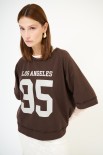 T-SHIRT MANICA 3/4 STAMPA LOS ANGELES 95 NUTELLA