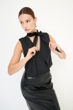 BLUSA SMANICATA NERO