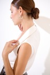 BLUSA COLLETTO SMANICATA BURRO