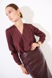 BLUSA MANICA LUNGA VINO