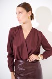 BLUSA MANICA LUNGA VINO