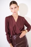 BLUSA MANICA LUNGA VINO