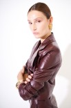 CHIODO CON ZIP CANNA DI FUCILE BORDEAUX