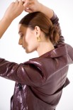 CHIODO CON ZIP CANNA DI FUCILE BORDEAUX
