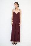 ABITO CON PIZZO IN TINTA VINO