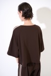 BLUSA OVER CON BANDE + SPILLA MORO