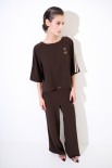 BLUSA OVER CON BANDE + SPILLA MORO