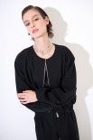 BOMBER OVER CON STAMPA FODERA MUCCA NERO