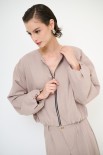 BOMBER OVER CON STAMPA FODERA MUCCA CORDA