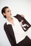BOMBER OVER CON STAMPA FODERA MUCCA MORO