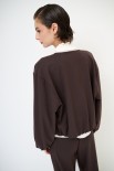 BOMBER OVER CON STAMPA FODERA MUCCA MORO