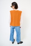 GILET PUNTO PELLICCIA ARANCIO