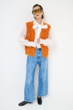 GILET PUNTO PELLICCIA ARANCIO