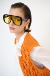 GILET PUNTO PELLICCIA ARANCIO