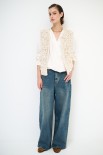 GILET PUNTO PELLICCIA ECRU