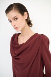BLUSA CON GRONDA E SPALLINE ROSSO INDIA