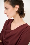 BLUSA CON GRONDA E SPALLINE ROSSO INDIA