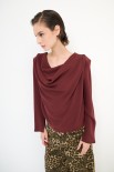BLUSA CON GRONDA E SPALLINE ROSSO INDIA