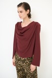 BLUSA CON GRONDA E SPALLINE ROSSO INDIA