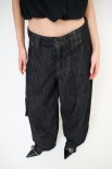 JEANS TASCONI DETTAGLIO DAVANTI CON PASSANTI LARGHI NERO