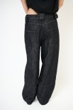 JEANS TASCONI DETTAGLIO DAVANTI CON PASSANTI LARGHI NERO