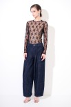 JEANS TASCONI DETTAGLIO DAVANTI CON PASSANTI LARGHI BLU