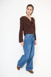 JEANS LARGO 5 TASCHE BLU
