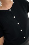CARDIGAN MEZZA MANICA GIOIELLO NERO