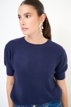 MAGLIA MANICA LORIA BLU