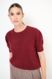 MAGLIA MANICA LORIA BORDEAUX
