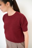 MAGLIA MANICA LORIA BORDEAUX