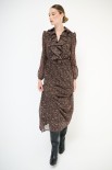 ABITO LUNGO CON GALA SCOLLO STAMPA MICRO GEORGETTE MORO
