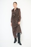 ABITO LUNGO CON GALA SCOLLO STAMPA MICRO GEORGETTE MORO