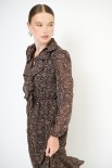 ABITO LUNGO CON GALA SCOLLO STAMPA MICRO GEORGETTE MORO