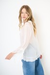 CAMICIA CON GALE TRASPARENTE BURRO