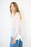 CAMICIA CON GALE TRASPARENTE BURRO