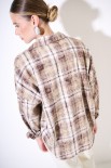 CAMICIA OVER QUADRO MALTINTO MORO