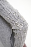 CARDIGAN CASTONI A TRECCIA GRIGIO