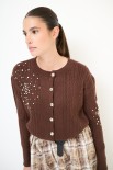 CARDIGAN CASTONI A TRECCIA MORO