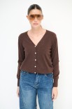 CARDIGAN CON FILATO PAILLETTES E BOTTONI GIOIELLO MORO