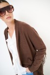 CARDIGAN APERTO CON FRANGE MORO