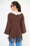 CARDIGAN APERTO CON FRANGE MORO