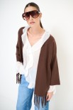 CARDIGAN APERTO CON FRANGE MORO