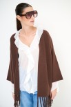 CARDIGAN APERTO CON FRANGE MORO