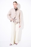 CARDIGAN COSTA PERLATA CON BOTTONI ECRU