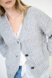 CARDIGAN COSTA PERLATA CON BOTTONI PERLA
